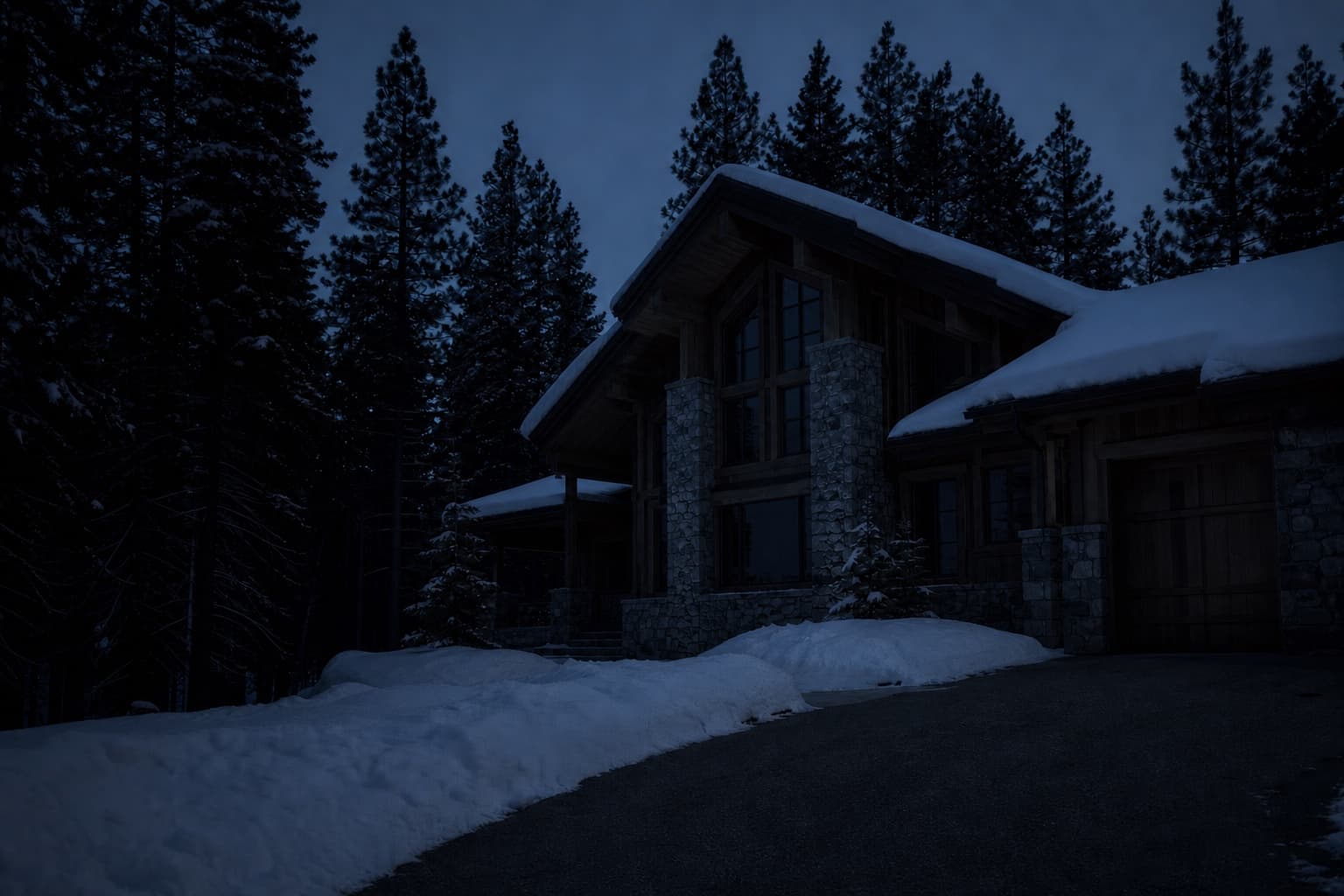 Unlit house before a visit